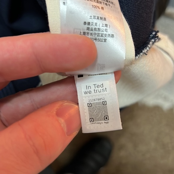 Ted Baker Waffle Knit Panelled Polo Shirt in Navy - Picture 14 of 16